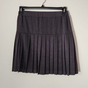 Lowry's Farm Grey Pleated Mini Skirt - Size M